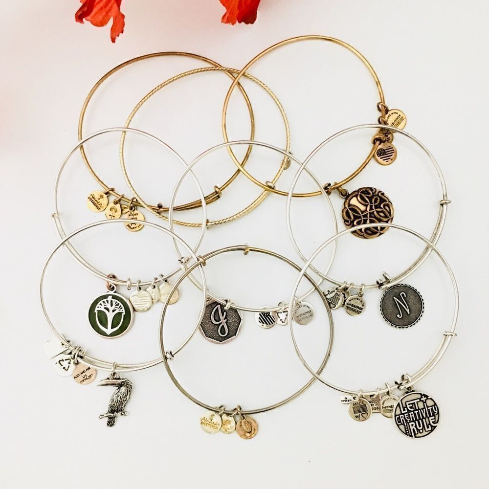 9 Alex & Ani Bracelets